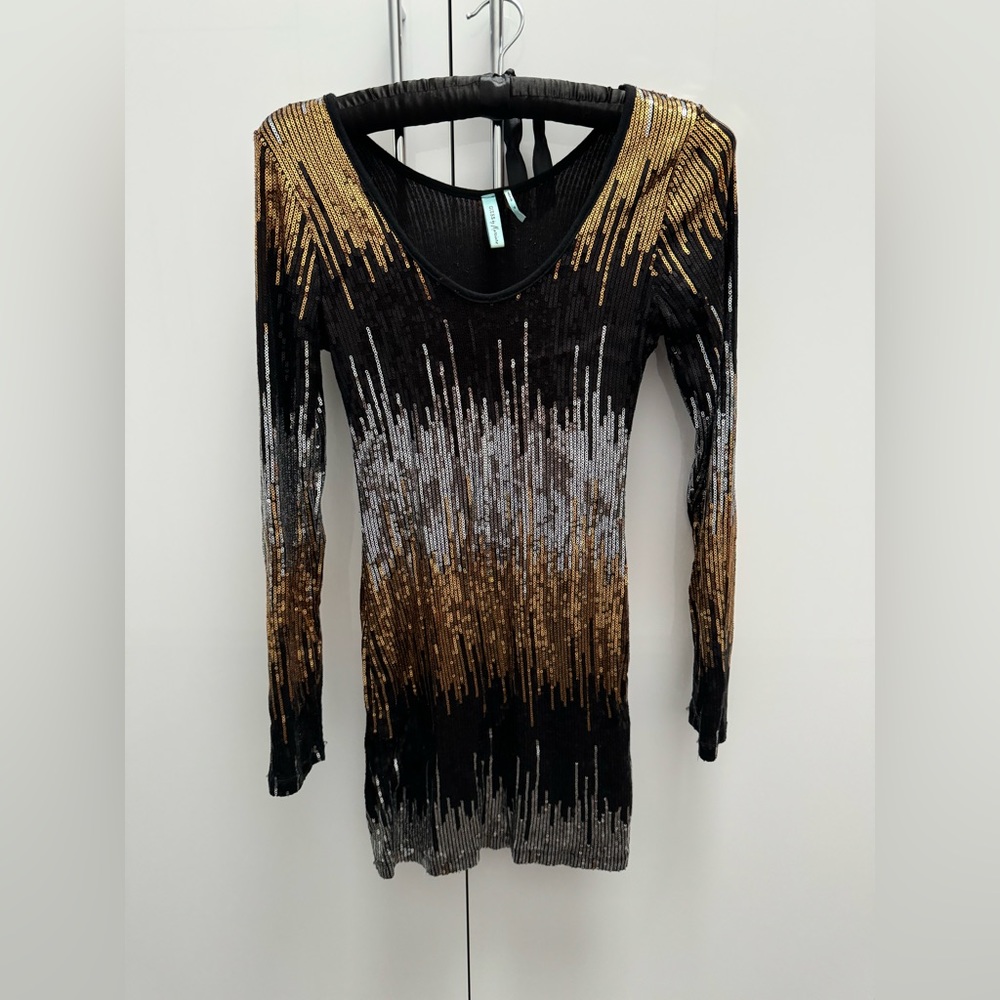 Metallic Sequin Dress